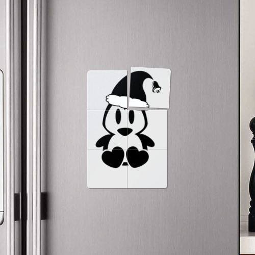 Магнитный плакат 2Х3 Милый пингвин с сердечками новогодний - фото 4