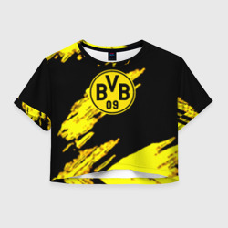 Женская футболка Crop-top 3D Боруссия Дортмунд желтый спорт