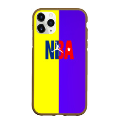 Чехол для iPhone 11 Pro Max матовый NBA sport полосы