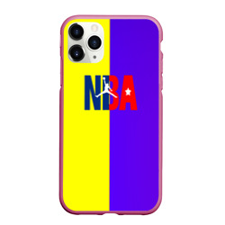 Чехол для iPhone 11 Pro Max матовый NBA sport полосы