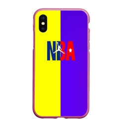 Чехол для iPhone XS Max матовый NBA sport полосы