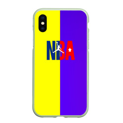 Чехол для iPhone XS Max матовый NBA sport полосы