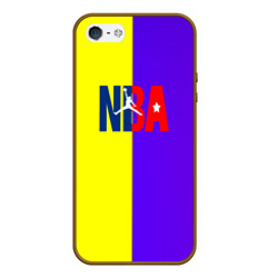 Чехол для iPhone 5/5S матовый NBA sport полосы