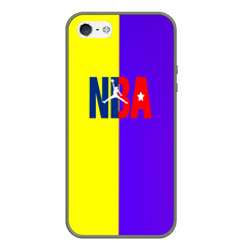 Чехол для iPhone 5/5S матовый NBA sport полосы