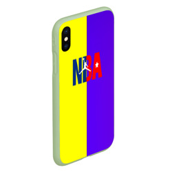 Чехол для iPhone XS Max матовый NBA sport полосы - фото 2