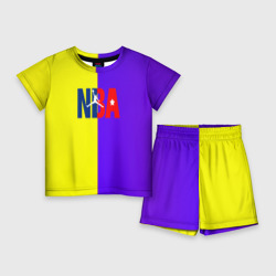 Детский костюм с шортами 3D NBA sport полосы