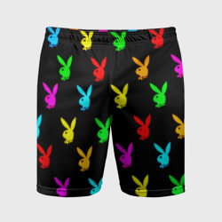 Мужские шорты спортивные Playboy pattern неон
