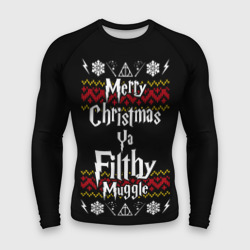 Мужской рашгард 3D Merry Christmas ya filthy muggle