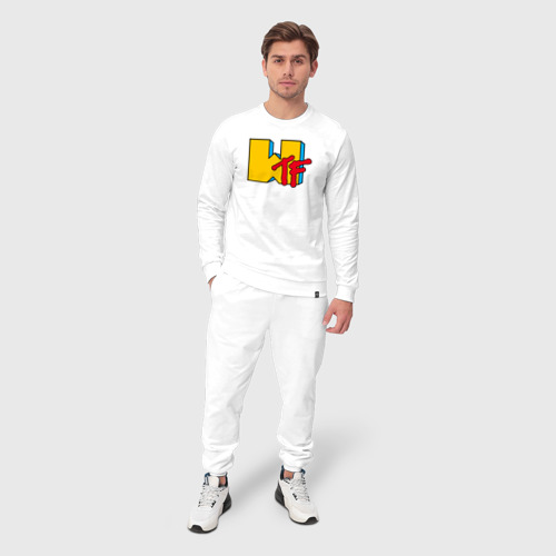 Мужской костюм хлопок MTV WTF, цвет белый - фото 3