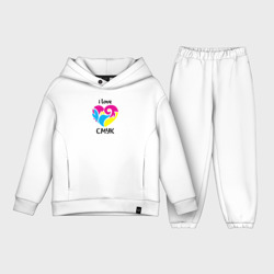 Детский костюм хлопок Oversize i love cmyk