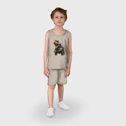 Детская пижама с шортами хлопок Голова динозавра в тренде - фото 2