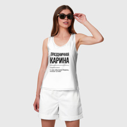 Женская майка хлопок Праздничная Карина - фото 2