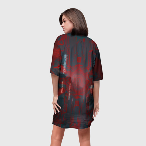 Платье-футболка 3D Преследователь из подворотни , цвет 3D печать - фото 4