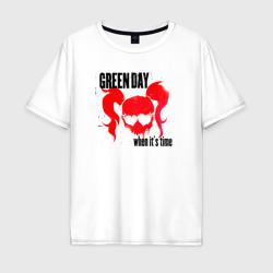 Мужская футболка хлопок Oversize Green Day when it's time