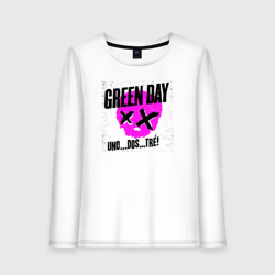 Женский лонгслив хлопок Green Day uno dos tre