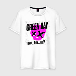 Мужская футболка хлопок Green Day uno dos tre