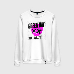 Женский свитшот хлопок Green Day uno dos tre