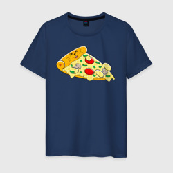 Кот кусок пиццы – Мужская футболка хлопок с принтом купить со скидкой в -20%