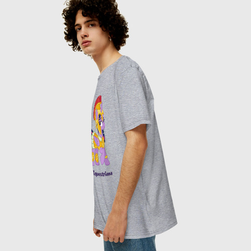 Мужская футболка хлопок Oversize с принтом Римская Твайлайт Спаркл, вид сбоку #3