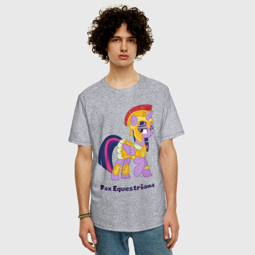 Мужская футболка хлопок Oversize с принтом Римская Твайлайт Спаркл, фото на моделе #1
