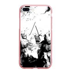 Чехол для iPhone 7Plus/8 Plus матовый Assassins Creed black and white fire 