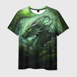 Яркий зеленый дракон  2024 – Мужская футболка 3D с принтом купить со скидкой в -26%