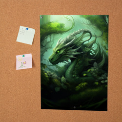 Постер Яркий зеленый дракон  2024 - фото 2