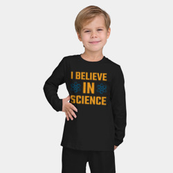 Детская пижама с лонгсливом хлопок Я верю в науку - фото 2