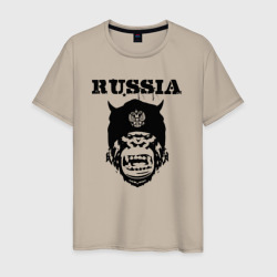 Russian gorilla – Мужская футболка хлопок с принтом купить со скидкой в -20%