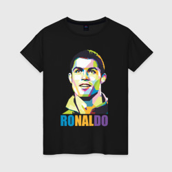 Женская футболка хлопок Smiling Ronaldo