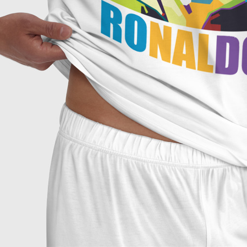 Мужская пижама хлопок с принтом Smiling Ronaldo, фото #4