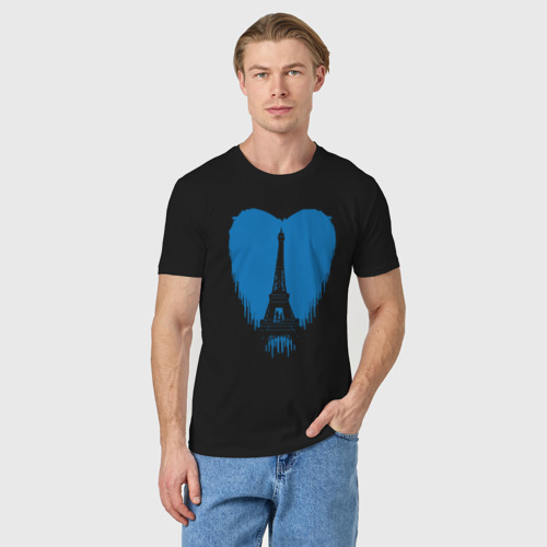 Мужская футболка хлопок Blue Paris, цвет черный - фото 3