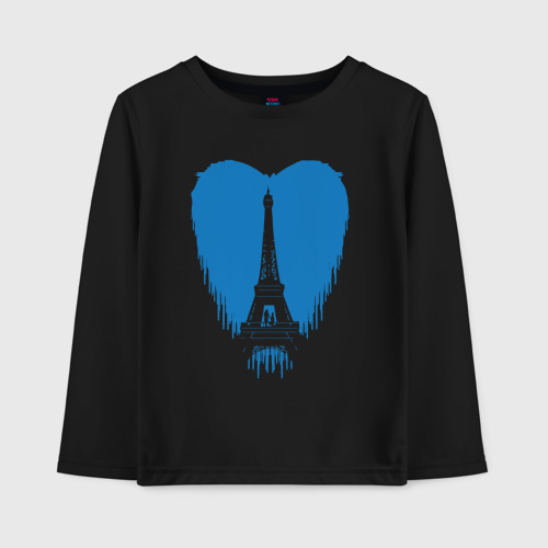 Детский лонгслив хлопок Blue Paris, цвет черный