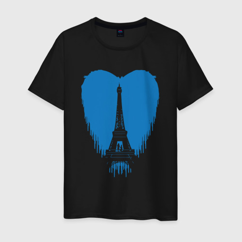 Мужская футболка хлопок Blue Paris, цвет черный