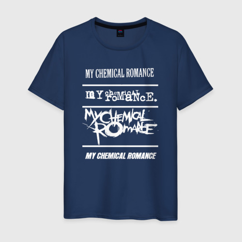 Мужская футболка из хлопка с принтом My Chemical Romance rock band, вид спереди №1