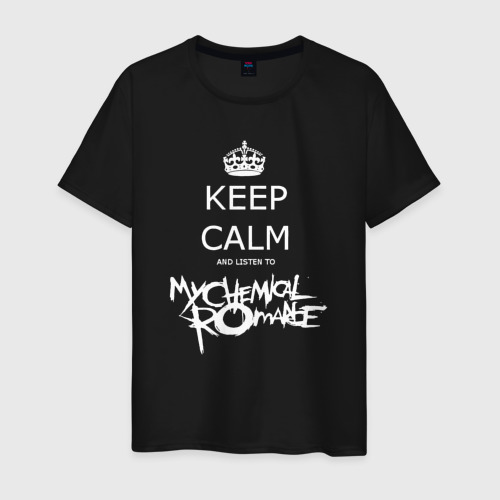 Мужская футболка хлопок My Chemical Romance keep calm, цвет черный