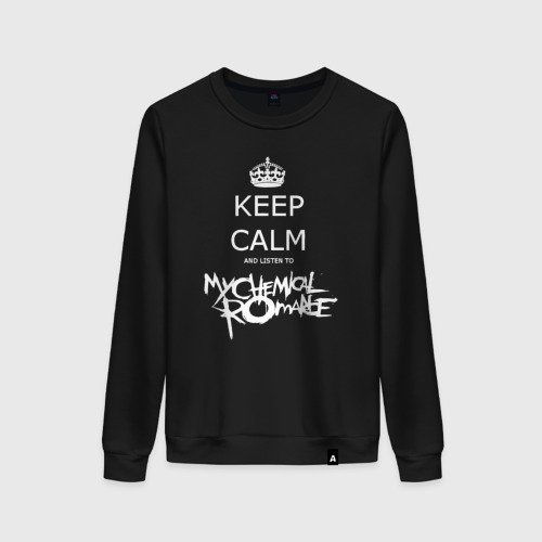 Женский свитшот хлопок My Chemical Romance keep calm, цвет черный