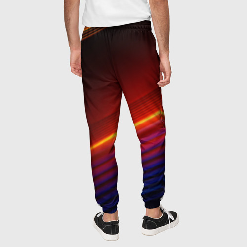 Мужские брюки 3D Volvo neon gradient auto, цвет 3D печать - фото 5