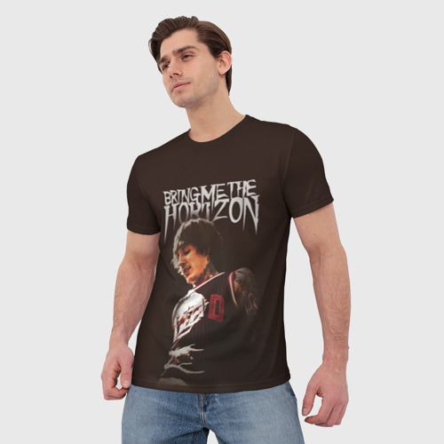 Мужская футболка 3D Oli Sykes - Bring Me the Horizon, цвет 3D печать - фото 3