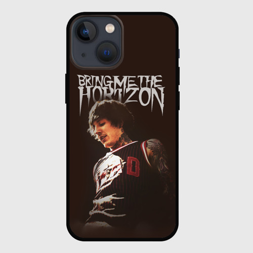 Чехол для iPhone 13 mini с принтом Oli Sykes - Bring Me the Horizon, вид спереди #2
