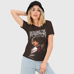 Женская футболка 3D Slim Oli Sykes - Bring Me the Horizon - фото 2