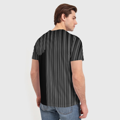 Мужская футболка 3D Visual zebra stripes, цвет 3D печать - фото 4