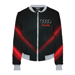 Женский бомбер 3D Audi stripes neon