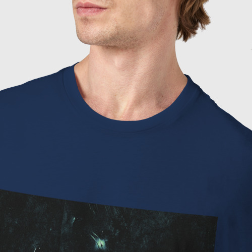 Мужская футболка хлопок Старший с разъезда квадрат, цвет темно-синий - фото 6
