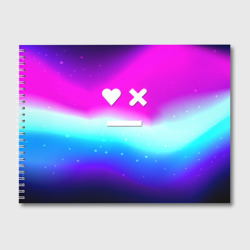 Альбом для рисования Love death robots neon gradient serial