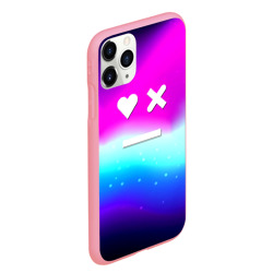 Чехол для iPhone 11 Pro Max матовый Love death robots neon gradient serial - фото 2