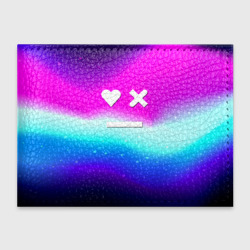 Обложка для студенческого билета Love death robots neon gradient serial