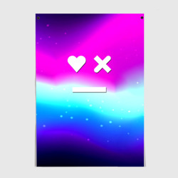 Постер Love death robots neon gradient serial