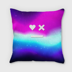 Подушка 3D Love death robots neon gradient serial