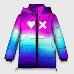 Женская зимняя куртка Oversize Love death robots neon gradient serial